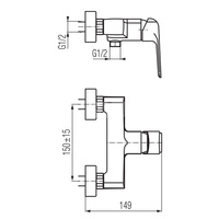 AURORA ROSE GOLD Bateria natryskowa ścienna
