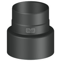 Redukcja stal JEREMIAS FERRO-R, kolor czarny fi200 x 180 mm do kanałów wentylacyjnych okrągłych