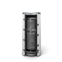 Zbiornik buforowy stojący GALMET SG(B) pojemność 2000 l z wężownicą x2, izolacja: pianka poliuretanowa neodul, kolor: skay biały