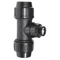 Trójnik skręcany redukcyjny do rur PE PN16 50 x 25 mm