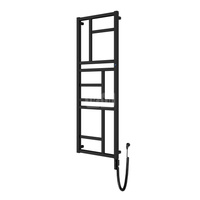 Grzejnik elektryczny (suszarka) INSTAL-PROJEKT MONDRIAN ELECTRO, wym. 832 (937 z grzałką)/400 mm, kolor czarny, moc 300 W