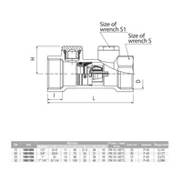 Zawór zwrotny VALVEX Pure 3/4'' GW PN 10 max. 65'C
