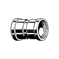 Mufa Prestabo VIEGA 1115XL jednoczęściowy, stal (ocynk galwaniczny/elektrolityczny) / stal (ocynk galwaniczny/elektrolityczny), 76.1 mm (mz x mz), 125 mm z uszczelką