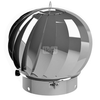 Zakończenie obrotowe JEREMIAS 340-HC20 stal nierdzewna fi 185 mm, kolor połysk