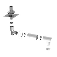 Pakiet powietrzno spalinowy w szacht fi80/125 dla kotłów De Dietrich MCR, BAXI DUO TEC COMPACT