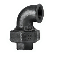 Śrubunek kątowy ODLEWNIA ZAWIERCIE 95oru żeliwo (czarne) 1'' (GW), z uszczelką