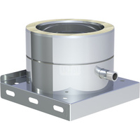 Płyta fundamentowa fi160mm z odpływem skroplin w bok (nypel 1/2)