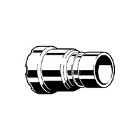 Złącze przejściowe Megapress VIEGA 42131 redukcja jednoczęściowy, stal (cynk/nikiel), 1'' x 33,7 mm (złącze zaprasowywane x końcówka wtykowa), 81 mm z uszczelką