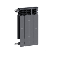 Grzejnik żeberkowy KFA Armatura G600F/4 aluminium, podłączenie boczne 672 x 322 mm, kolor grafit