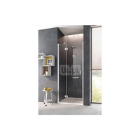 Kermi drzwi otwierane Osia SFR 0800x 2000 BV: 780-810 srebro wysoki połysk, szkło ESG przezroczyste z Clean