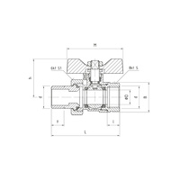 PHA-005 G3/4 WZ PN30 DN20 Kurek kulowy śrubunek dławik II CuZn-C