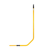 Przyłącze gazu stalowe z rury preizolowanej, PE32 x półśrubunek 3/4"-pod kurek DN15, L=500xH=1500 