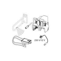 Mechanizm spłukujący elektroniczny do WC TECE planus 12 V, przycisk elektryczny montowany na poręczy - wersja bezprzewodowa