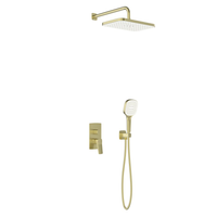 Zestaw natryskowy Malaga, podtynkowy, PVD brushed light gold