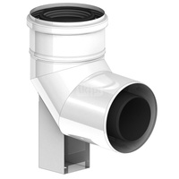 Kolano z podporą ekonomic z uszczelką 100/150