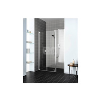 Kermi drzwi wahadłowe Raya PFL 1430x 2000 GAK: 1385-1435 srebro wysoki połysk, szkło ESG przezroczyste z Clean