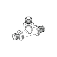 Trójnik TECE flex 90' mosiądz 16 mm (końcówka wtykowa x końcówka wtykowa x końcówka wtykowa)