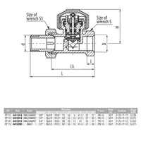 Zawór regulacyjny termostatyczny do wody ciepłej VALVEX Vector FP10 typ ZT22 mosiądz 3/8'', DN 10, maksymalna temperatura 120'C, maksymane ciśnienie 10 bar