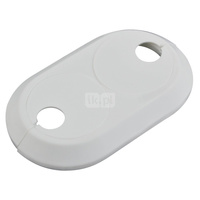 Rozeta podwójna FERRO do rury 22 mm, mosiądz, kolor: biały