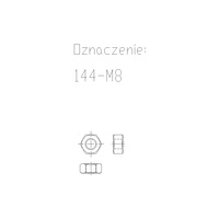 Nakrętka 6-kąt. 144 M8 144M8/1KG