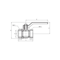 1410 G4 WW PN10 DN100 Zawór kulowy dławik P CuZn-C PN-M-75002
