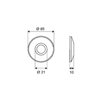 Rozeta przesuwna 65 mm 1/2" chrom