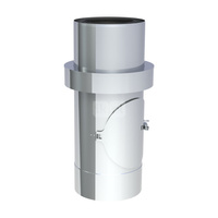 Rura z otworem wyczystkowym i zasysem powietrza DN80/125 wysoki połysk