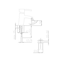 Bateria bidetowa KFA Armatura DIAMENT, kolor chrom