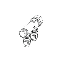 Rozdzielacz hydrauliczny TECE logo mosiądz GZ x GW 3/4'', odgałęzień: 2 (DN16)