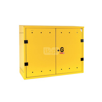 Skrzynka gazowa, 1050x700x250, wolnostojąca, metalowa, ze skośnym daszkiem - brązowa (na dwa gazomierze w poziomie)