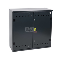 Skrzynka gazowa, 1000x1000x400, naścienna, metalowa, ze skośnym daszkiem - antracytowa