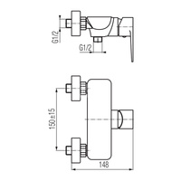 DALI Bateria natryskowa ścienna