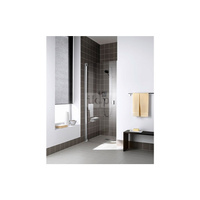 Kermi drzwi wahadłowe Raya 1TL 1000x 2000 BV: 978-1008 srebro wysoki połysk, szkło ESG przezroczyste z Clean