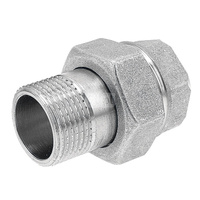 Śrubunek prosty z uszczelką FERRO, mosiądz (chrom), 5/4'' (GW x GZ)