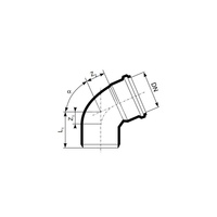 Kolano 67' MAGNAPLAST KG 2000 KGB, PP-md (zielony), DN 160 (wz x ww), do kanalizacji