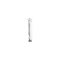 Grzejnik żeberkowy KFA Armatura G500F/D/1 aluminium, podłączenie dolne, lewe, kątowe 572 x 80 mm, kolor biały (RAL 9010)