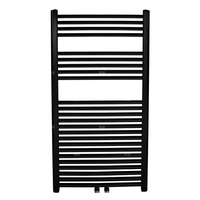 Grzejnik łazienkowy typ 600/1800/RS,5 prosty czarny z przyłączem 50 mm