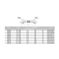 Wąż przyłączeniowy elastyczny VALVEX Viper Plus z oplotem (stal nierdzewna), GW x GW, 1/2'' x 1/2'', długość 1000 mm