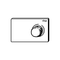 Przycisk do WC ekspozycyjny Prevista Visign for More 202 nr wzoru 8622.19 płytka maskująca: metal biały błyszczący klawisz: metal chromowany