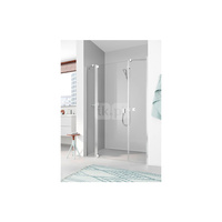 Kermi drzwi wahadłowe Raya 1AR 1100x 2000 BV: 1068-1108 srebro wysoki połysk, szkło ESG przezroczyste z Clean